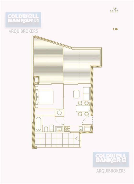 Apartamento penthouse de 1 dormitorio en venta con renta en