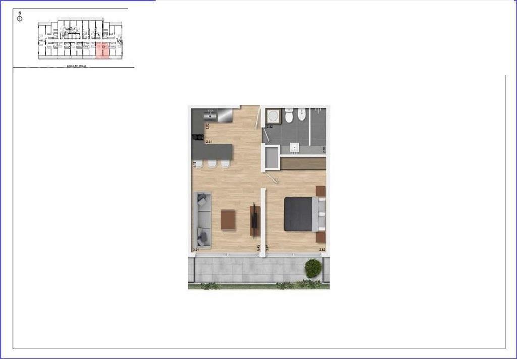 Apartamento de un dormitorio en venta en Buceo - 505