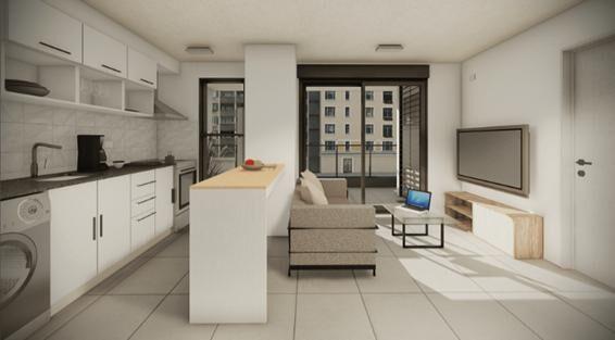 Venta apartamento 1 dormitorio con terraza a estrenar Cordó