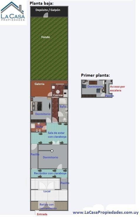 Casa en ph a la venta en La Blanqueada con tres dormitorios