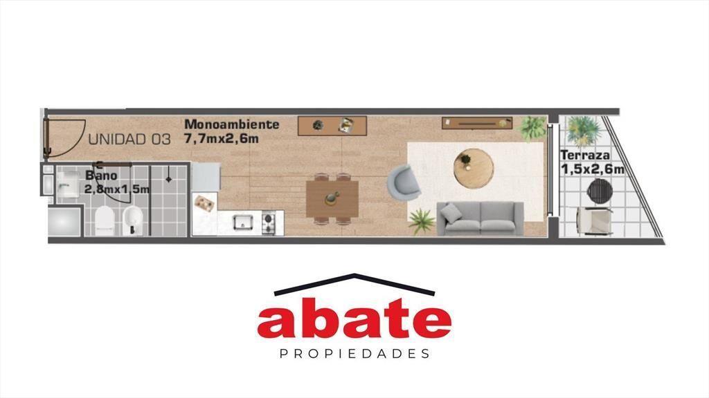 Venta apartamento monoambiente en Punta Carretas