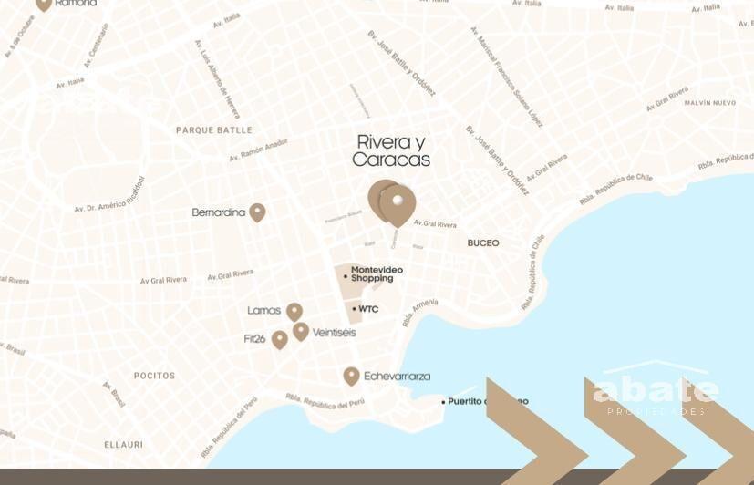 Venta apartamento 1 dormitorio en Buceo con terraza en piso