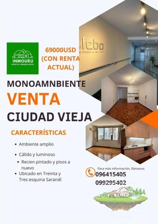 VENTA DE HERMOSO MONOAMBIENTE EN CIUDAD VIEJA CON RENTA ACT