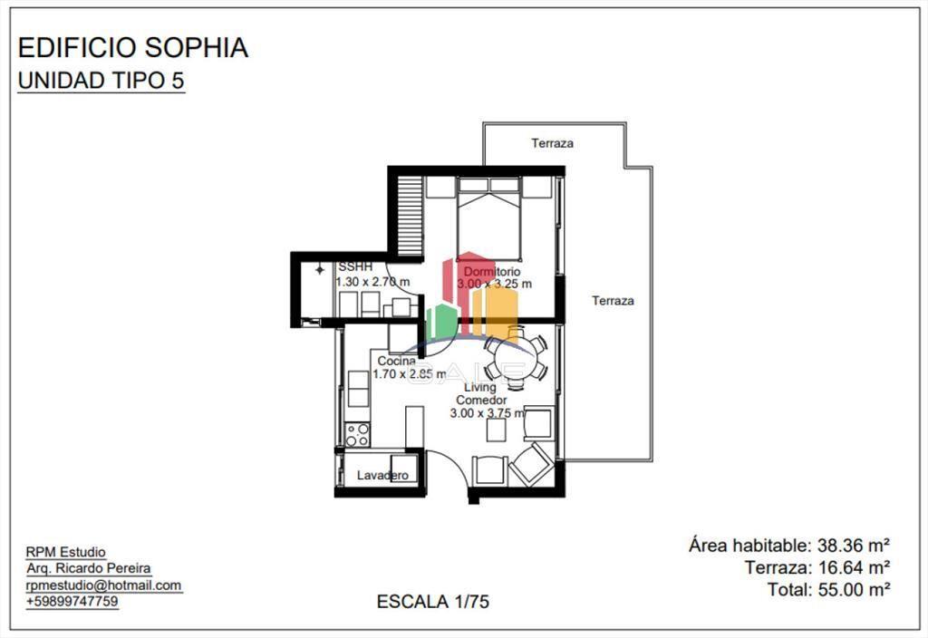 Apartamento 1 dormitorio en venta - Playa Mansa