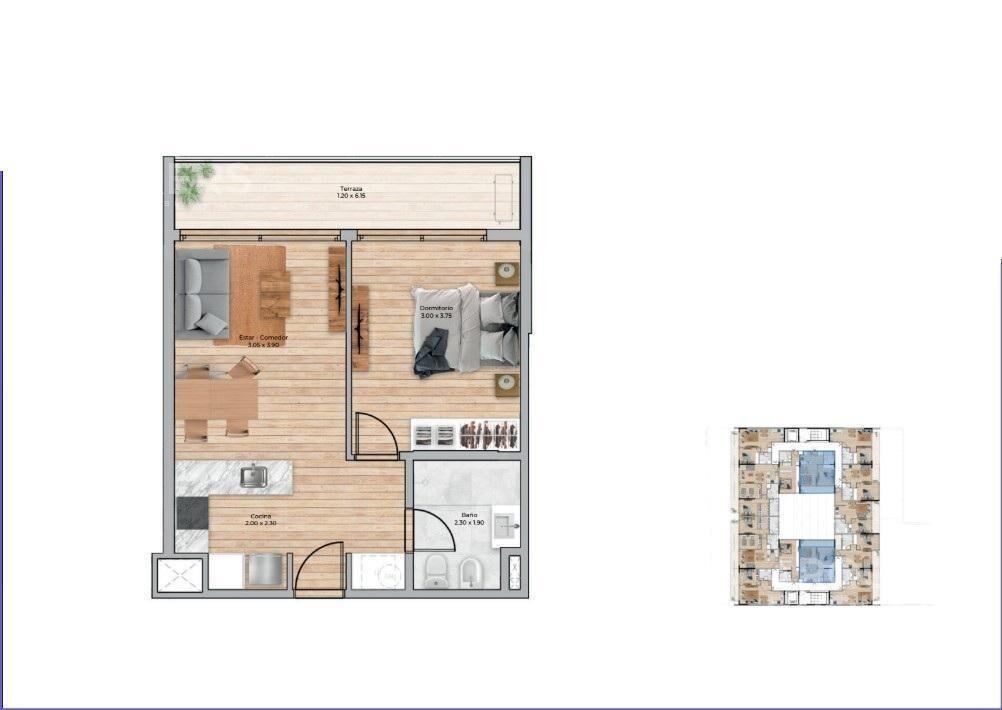 Apartamento de un dormitorio en venta en Pocitos Nuevo - 5