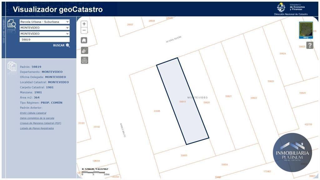 Venta Terreno 364m2 Ideal desarrollo en Buceo