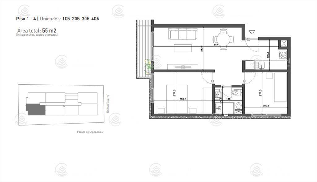 Venta apartamento 2 dormitorios. Maldonado.