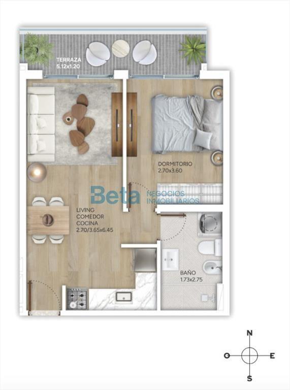 VENTA APARTAMENTOS 1 DORMITORIO CORDON
