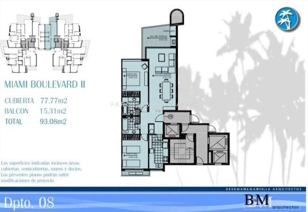Apartamento en venta de 2 dormitorios en Miami