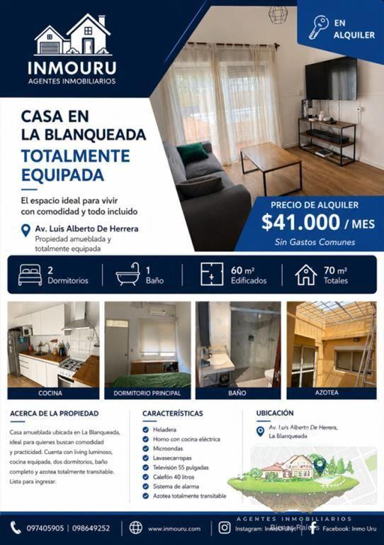Casa En La Blanqueada Totalmente Equipada