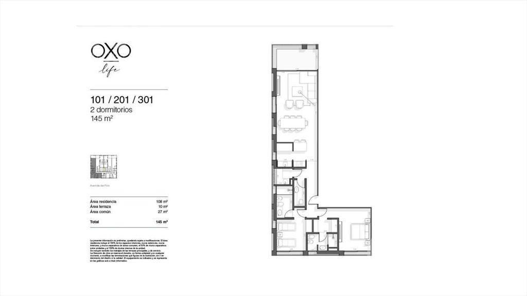 Venta de apartamento 2 dormitorios con Cochera y Terraza e