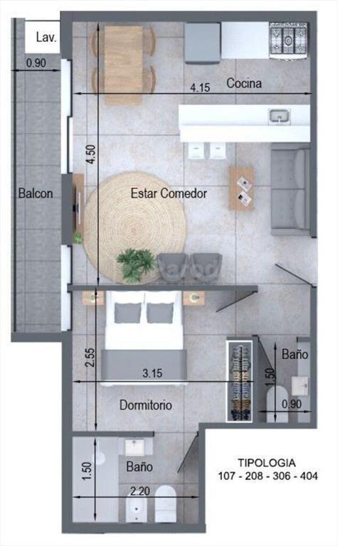 PARODI Venta apartamento Punta Carretas 1 dormitorio y gara