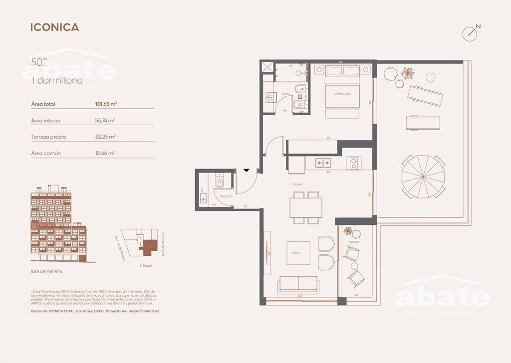 Venta apartamento 1 dormitorio en Pocitos Nuevo