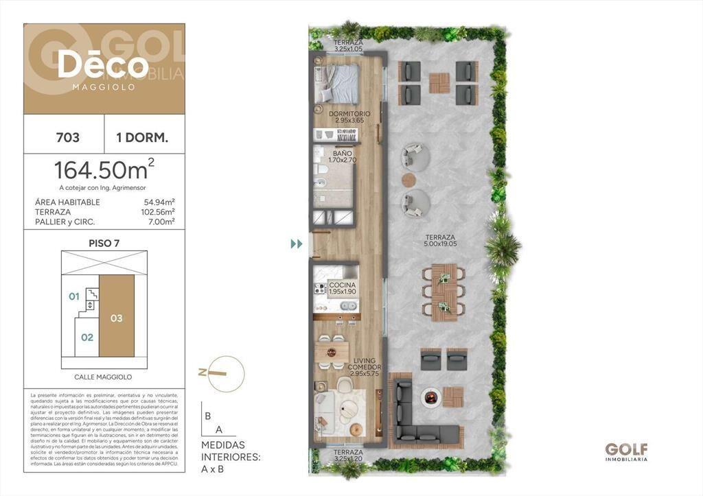 Venta Apartamento 1 dormitorio con Terraza - Parque Rodó -