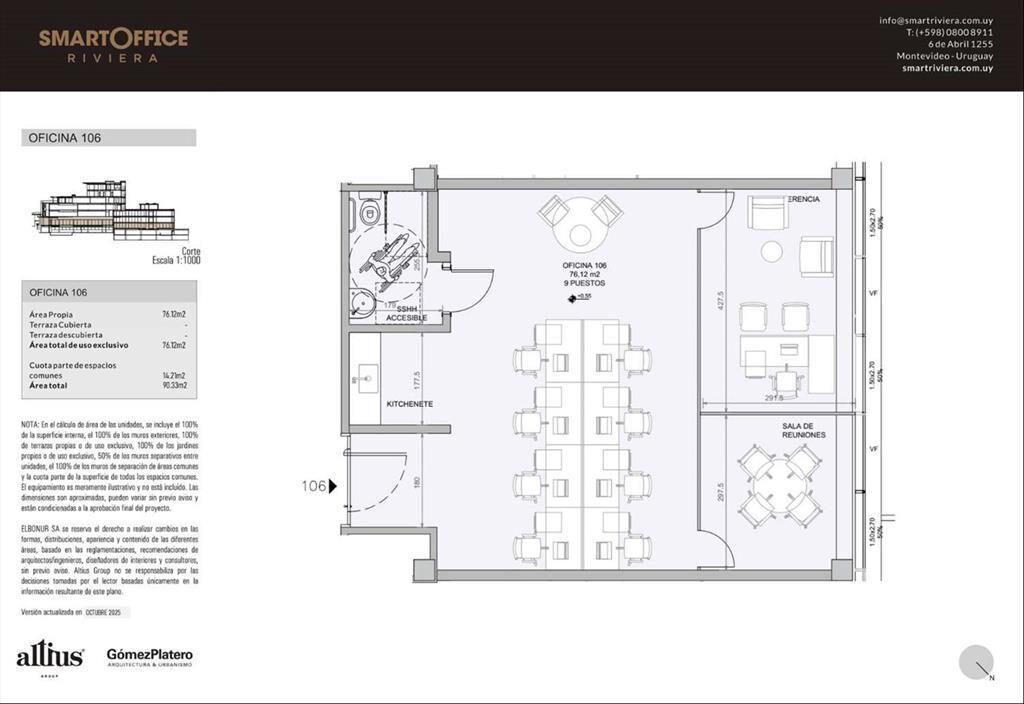 ALQUILER y VENTA - OFICINAS DE CATEOGRIA - CARRASCO