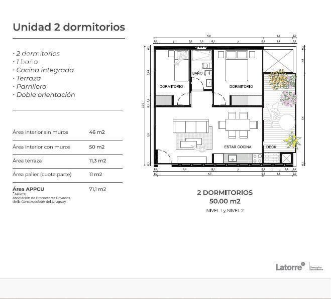 Venta de apartamento 2 dormitorios, Punta Ballena Maldonado
