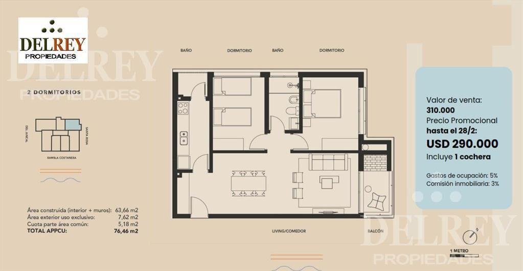 Venta Apartamento - Parque Carrasco DELREY PROPIEDADES