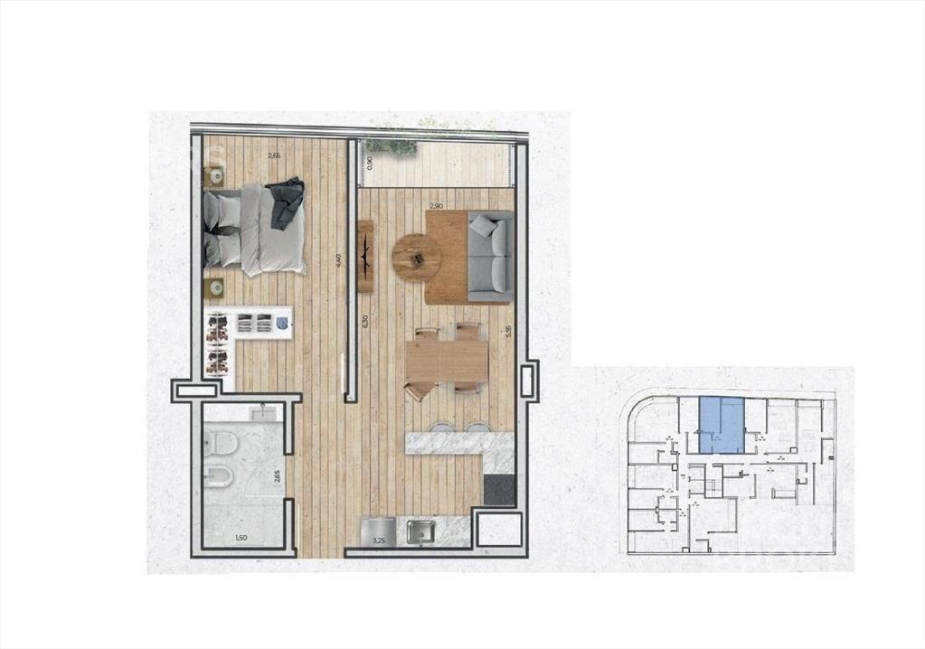 Apartamento de un dormitorio en venta en Pocitos Nuevo - 30