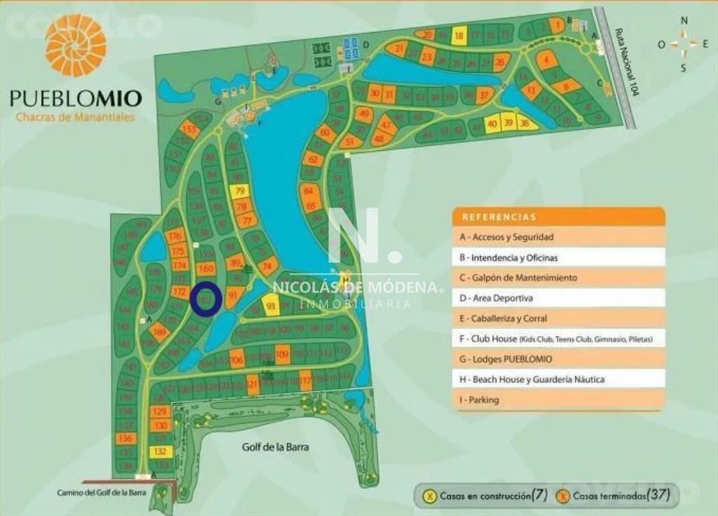 Terreno en venta en barrio cerrado Pueblo Mio.