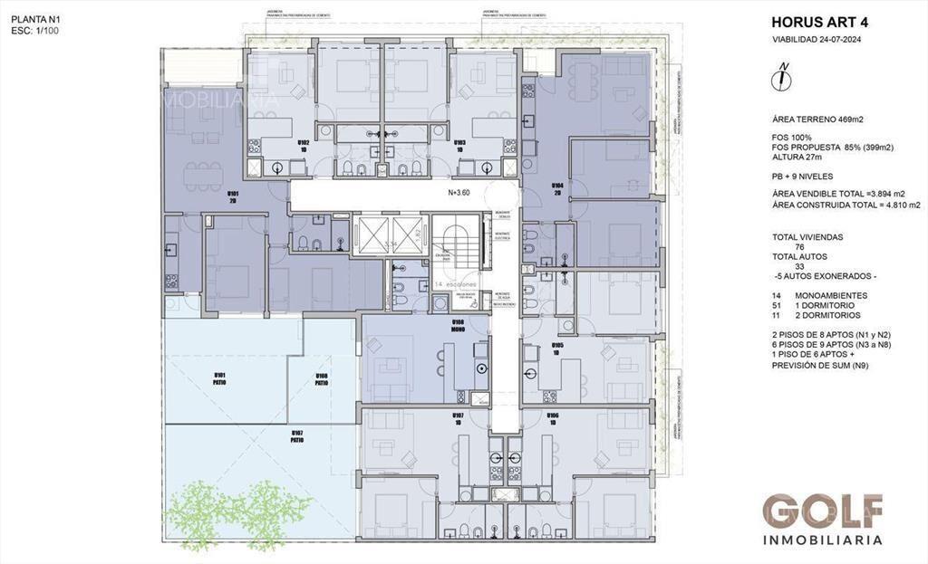 Venta apartamento de 1 dormitorio en Barrio Sur