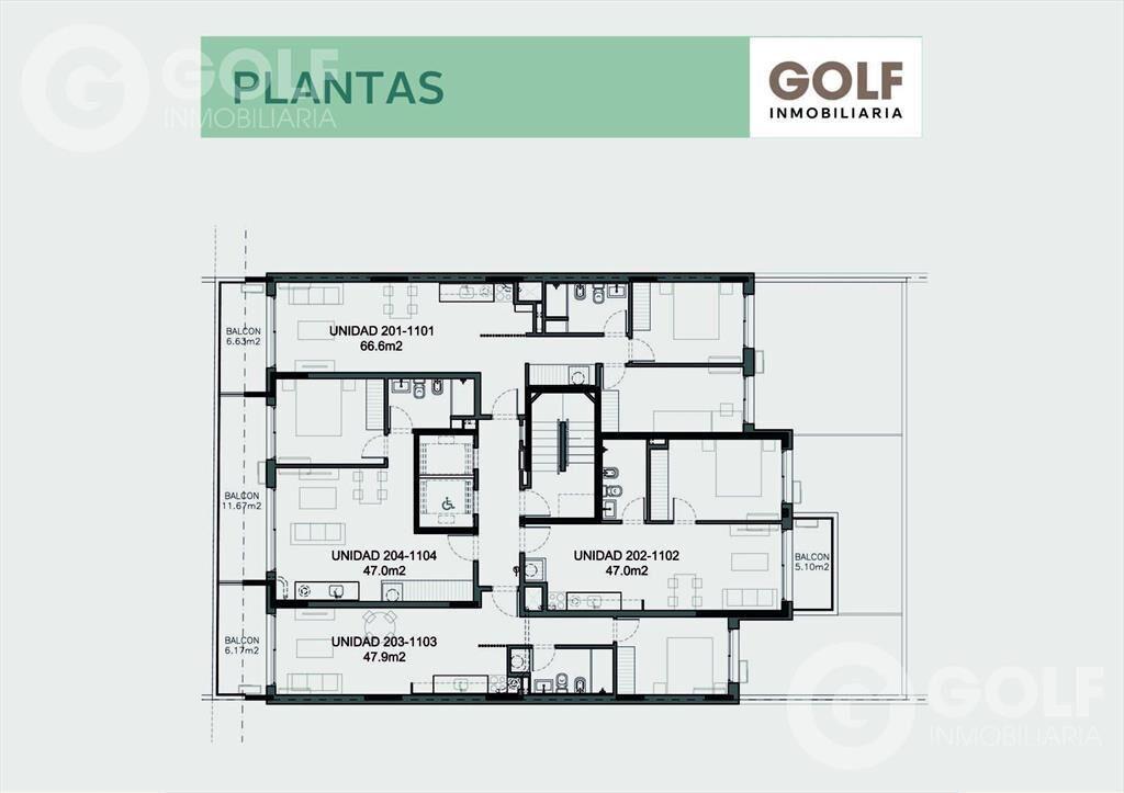Venta apartamento de 2 dormitorios con terraza en Parque Ba