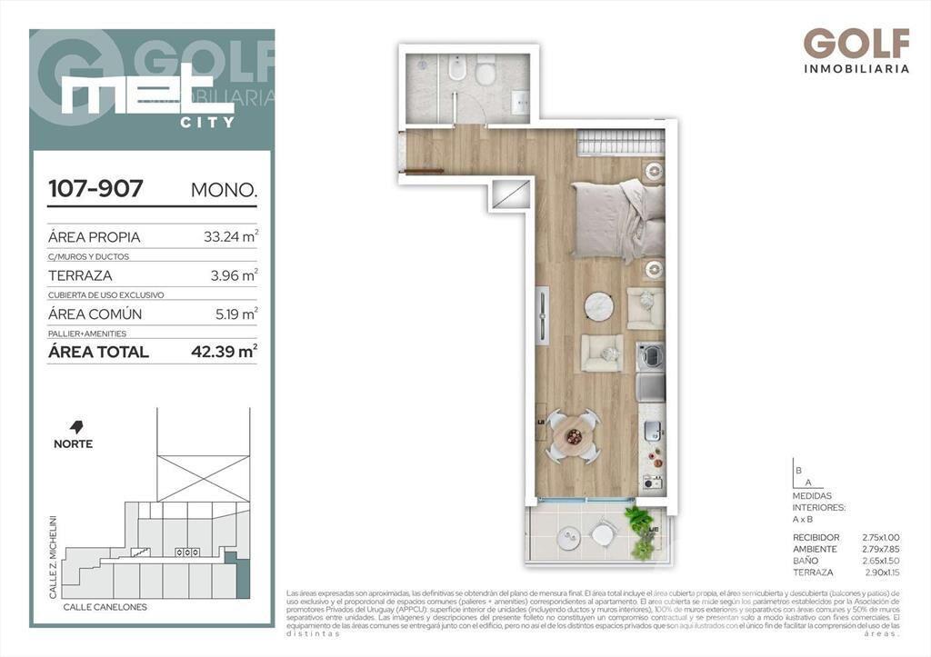 Venta apartamento 1 dormitorio en el Centro