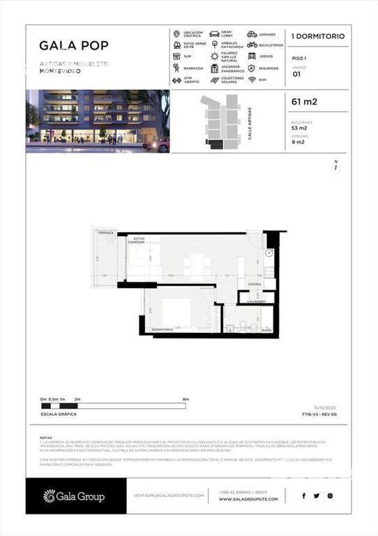 Apartamento 1 dormitorio - Tres Cruces
