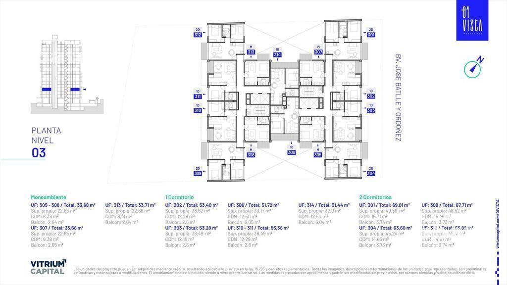 Venta Apartamento 2 Dormitorios en La Blanqueada, Montevide