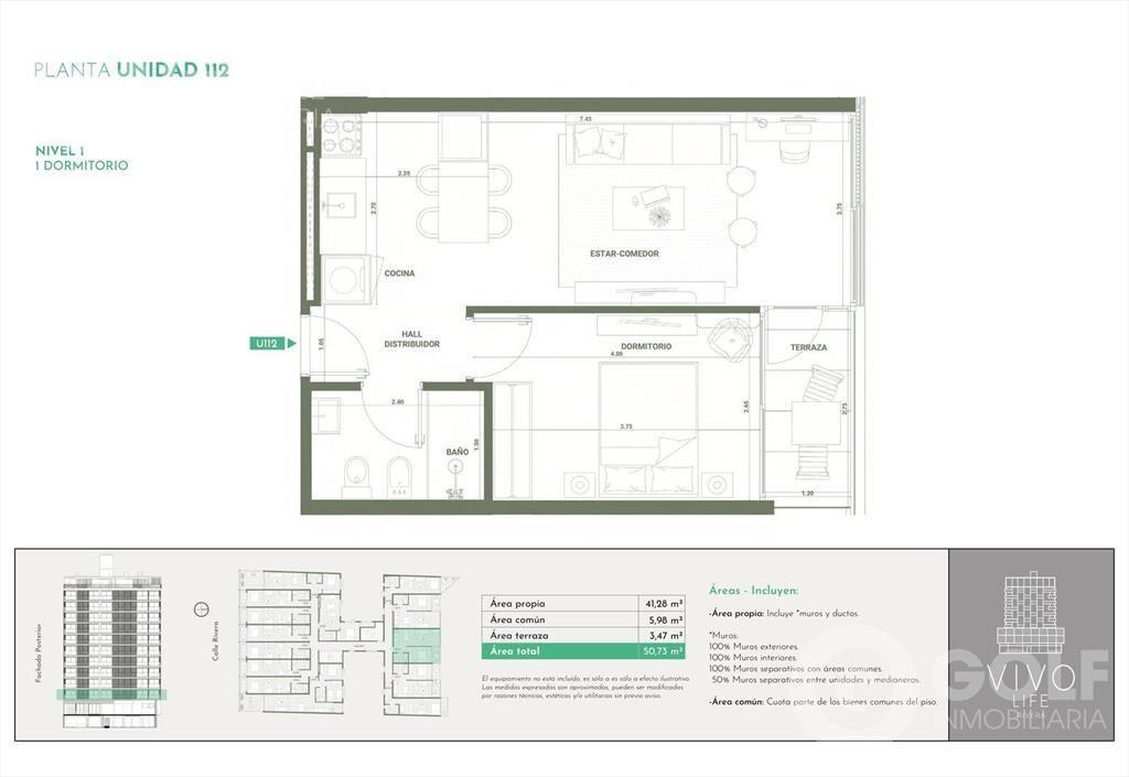 VENTA DE APARTAMENTO DE 1 DORMITORIO EN CORDON