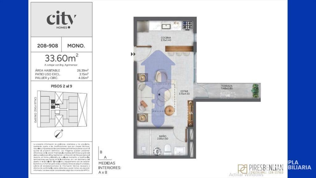 Venta Monoambiente en Cordón