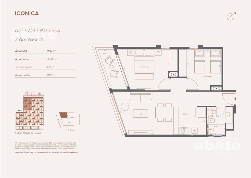 Venta apartamento 2 dormitorios en Pocitos Nuevo