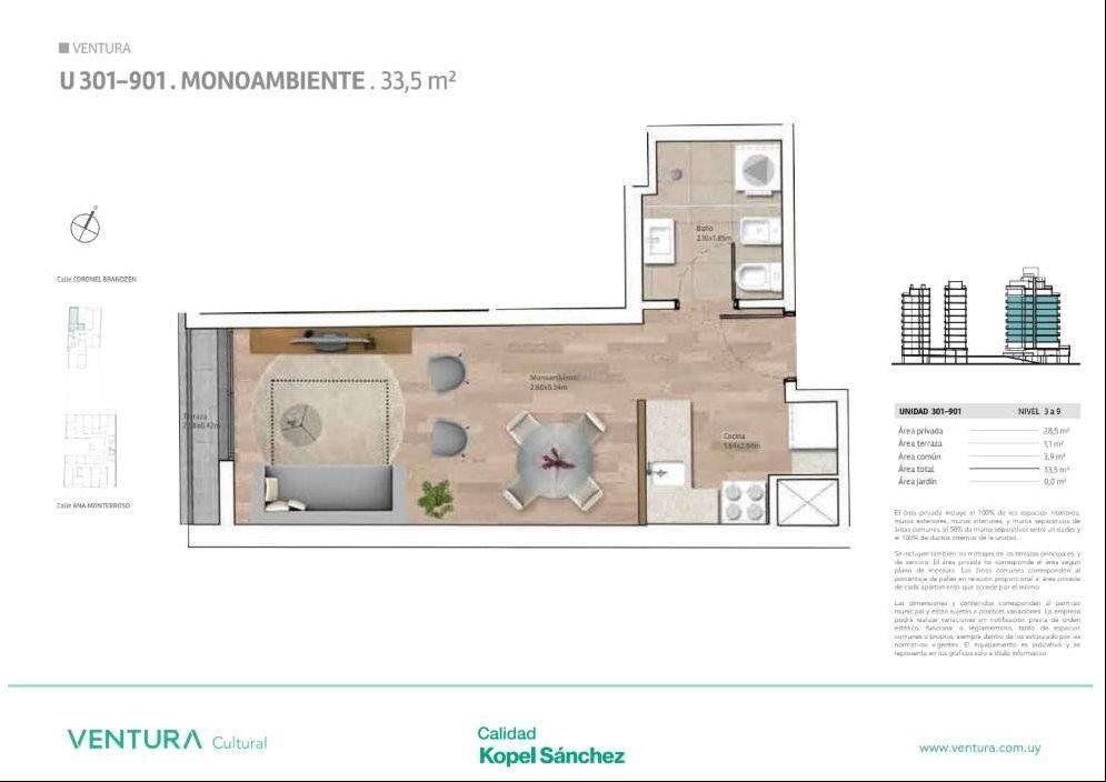 MONOAMBIENTE EN ALQUILER