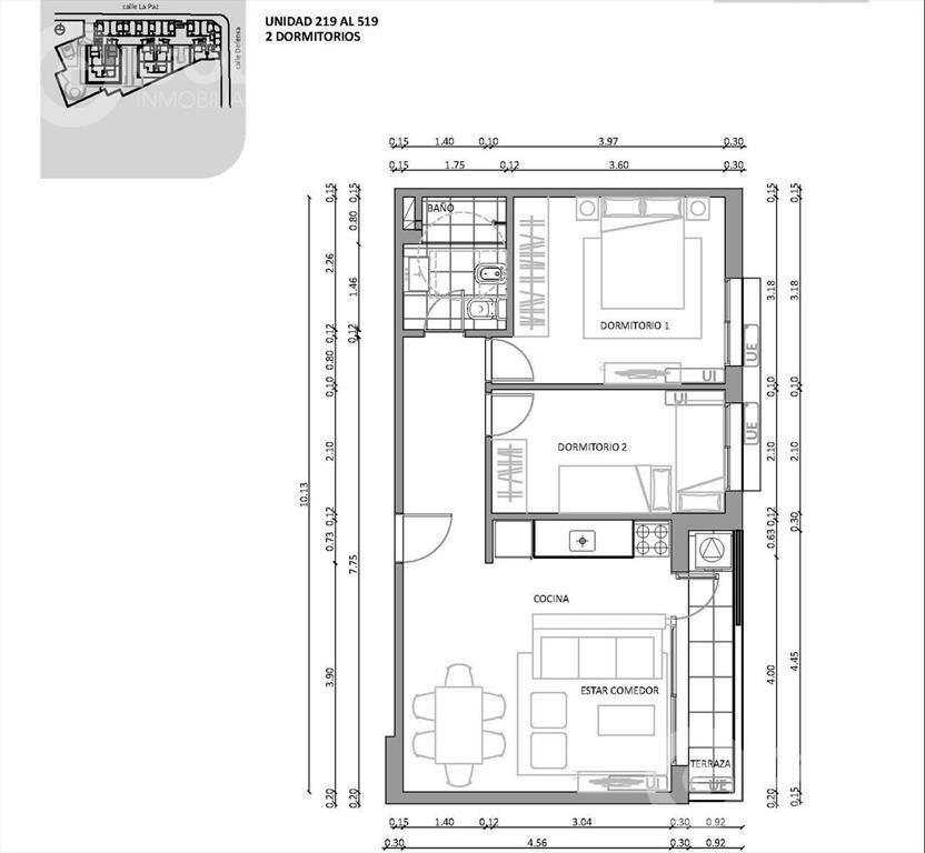 Venta Apartamento de dos Dormitorios en Tres Cruces