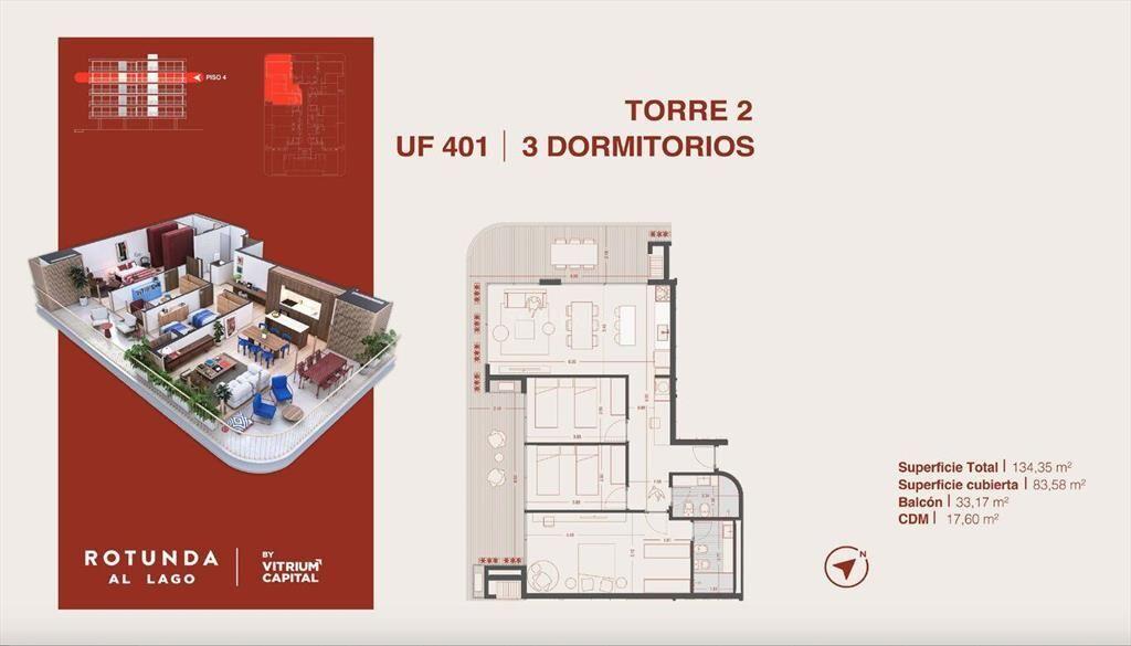 Venta 3 dormitorios c/ terraza | Rotunda al Lago