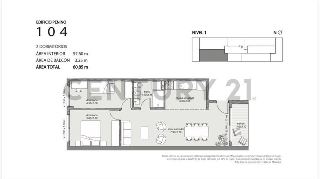 Venta apartamento a estrenar; ideal inversión, 61m2, 2 do...