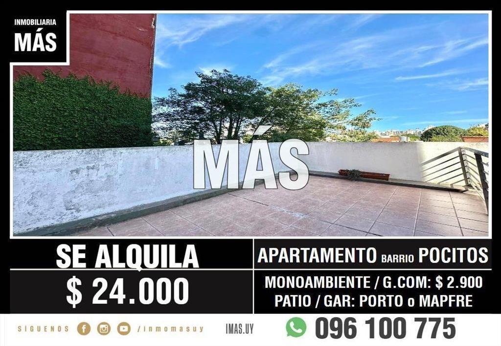 Apartamento Monoambiente Alquiler Patio Portero Barbacoa ...