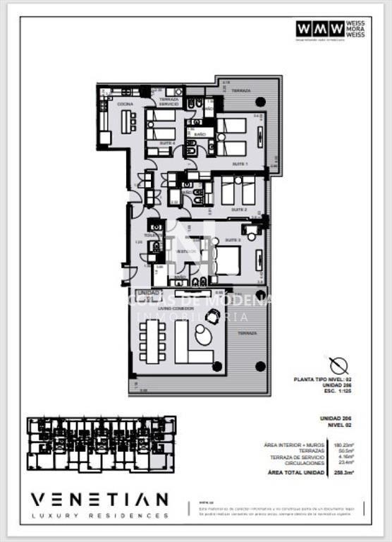 Vende apartamento en Torre Venetian, Punta del