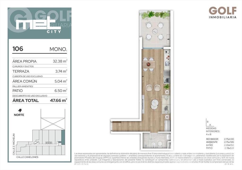 Venta apartamento 1 dormitorio en el Centro