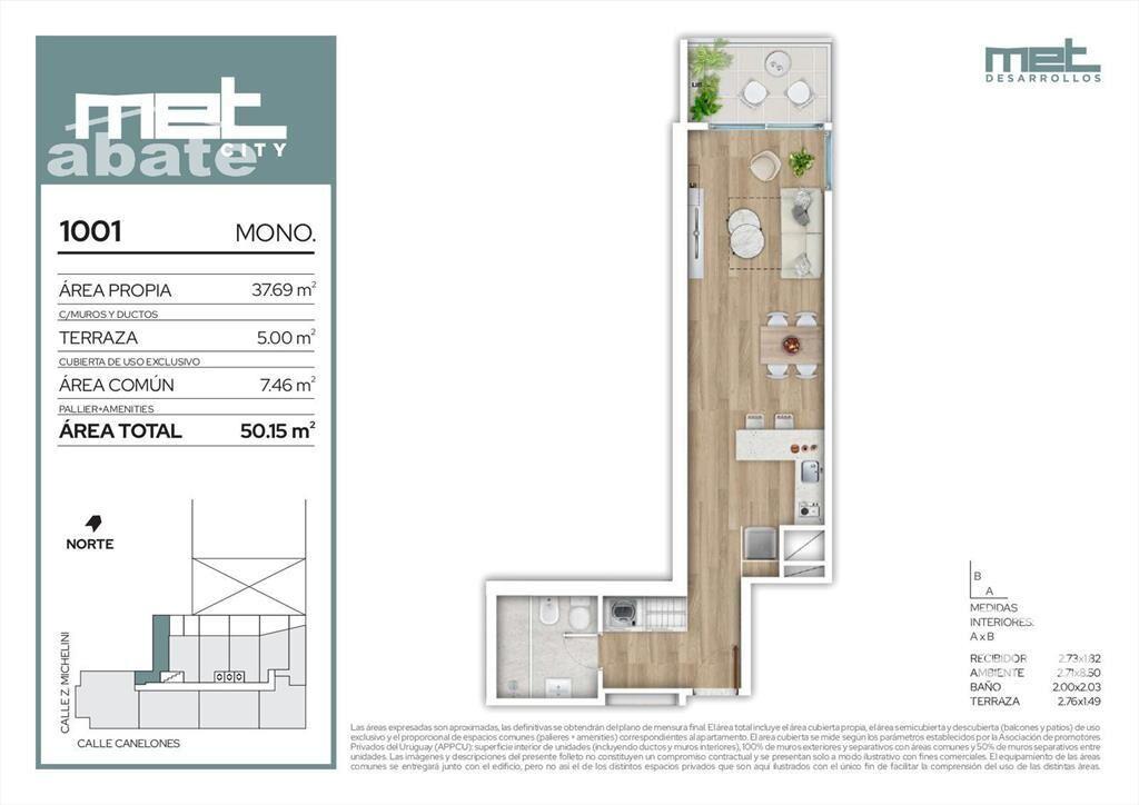 Venta Apartamento Monoambiente - Barrio Sur