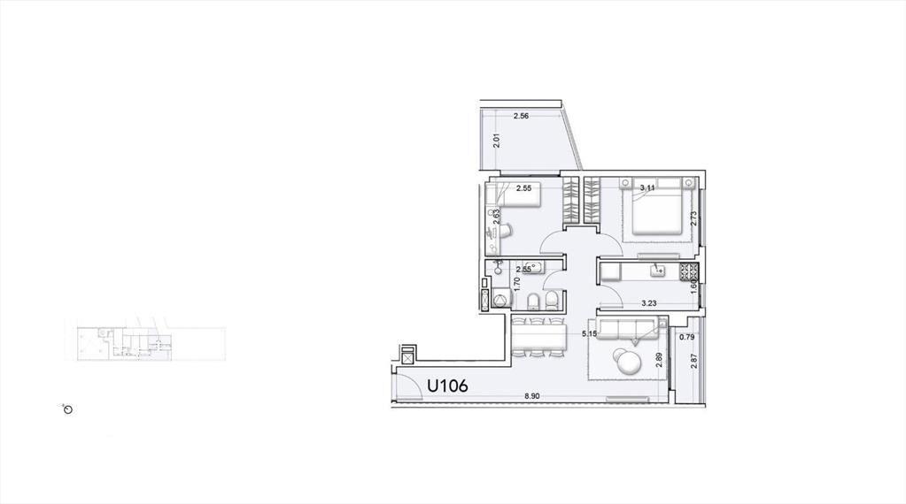 Apartamento de 2 dormitorios venta en Tres Cruces
