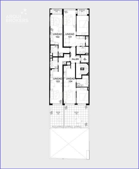 Apartamento de un dormitorio en venta en Cordón Sur - 201