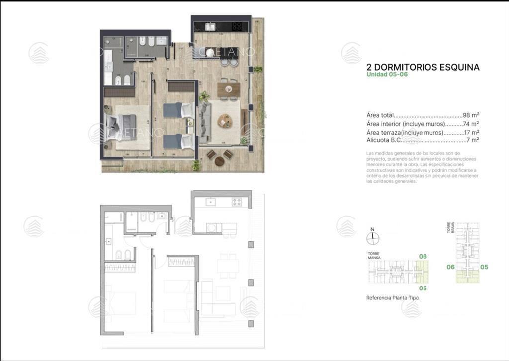 Venta apartamento 2 dormitorios. Chiverta, Punta