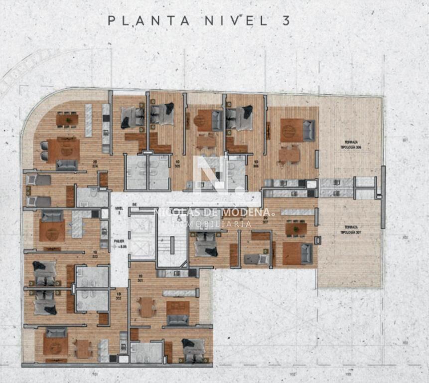 Venta Moderno Apartamento de 1 Dormitorio en Pocitos Nuevo,
