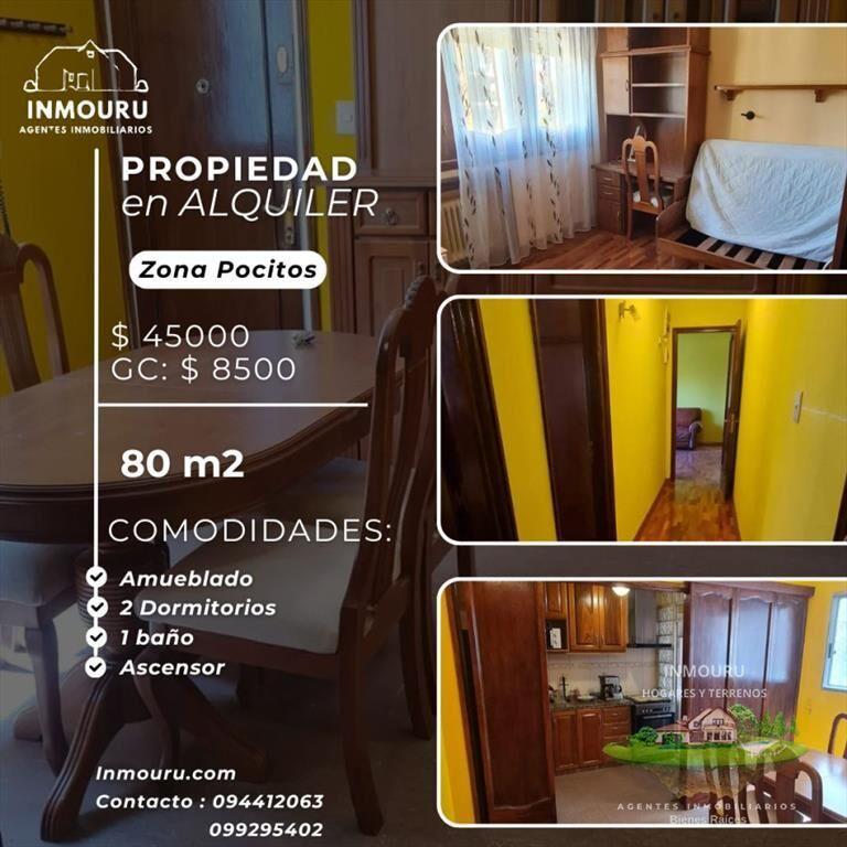 ALQUILER de apartamento de 2 dormitorios en POCITOS