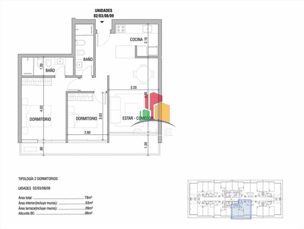Vende apartamento de 2 dormitorios en Brava, del