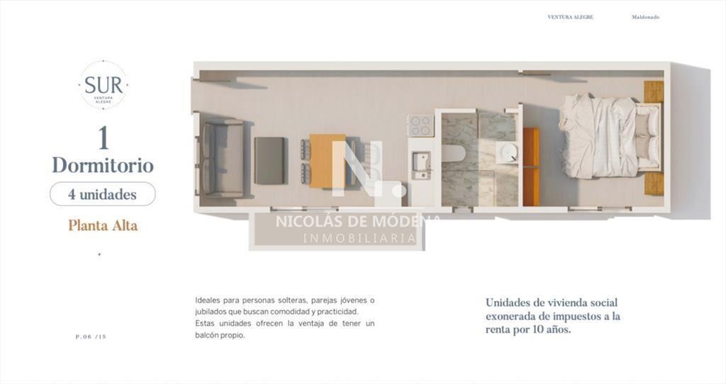 En venta apartamento de 2 dormitorios con en