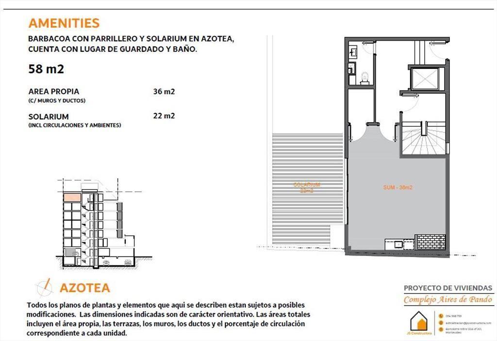 Venta apartamento de 1 dormitorio Aires de Pando