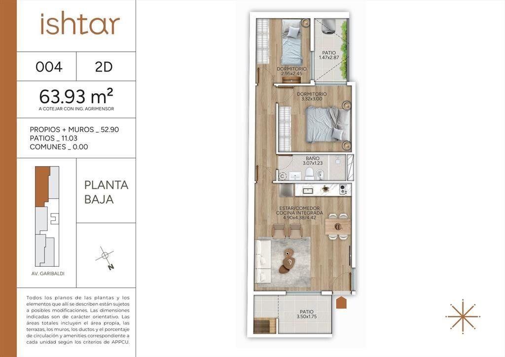 VENTA APARTAMENTO 2 DORMITORIOS DUPLEX GOES