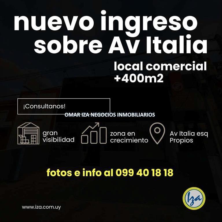 Alquiler local comercial Av Italia esq Propios.