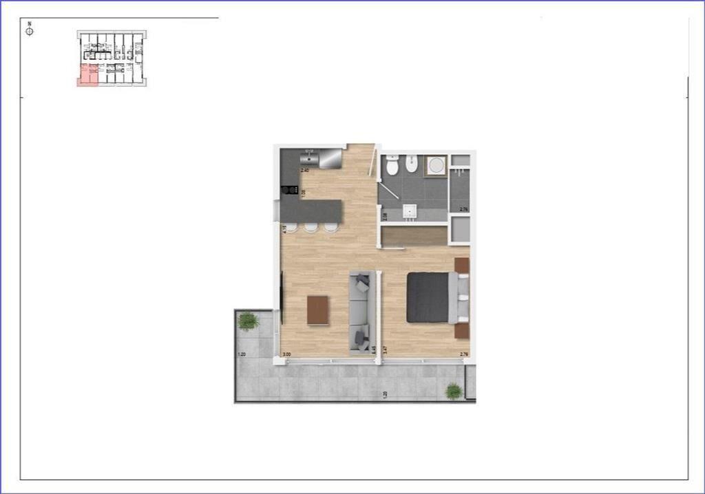 Apartamento de un dormitorio en venta en Buceo - 1301